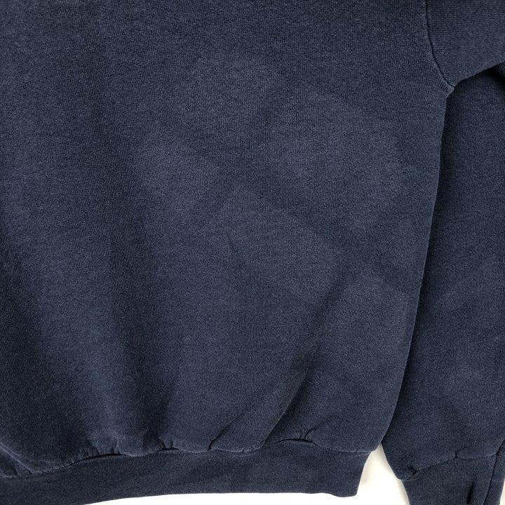 90'S Fruit of the Loom University of Wisconsin College Sweatshirt, Men's Size XL (Equivalent), Vintage unclear navy blue type Vintage Second Hand