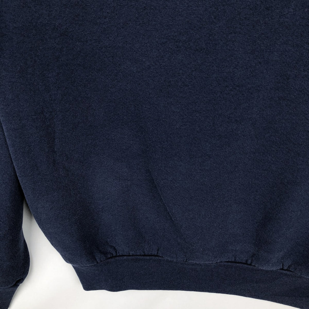 90'S Fruit of the Loom University of Wisconsin College Sweatshirt, Men's Size XL (Equivalent), Vintage unclear navy blue type Vintage Second Hand