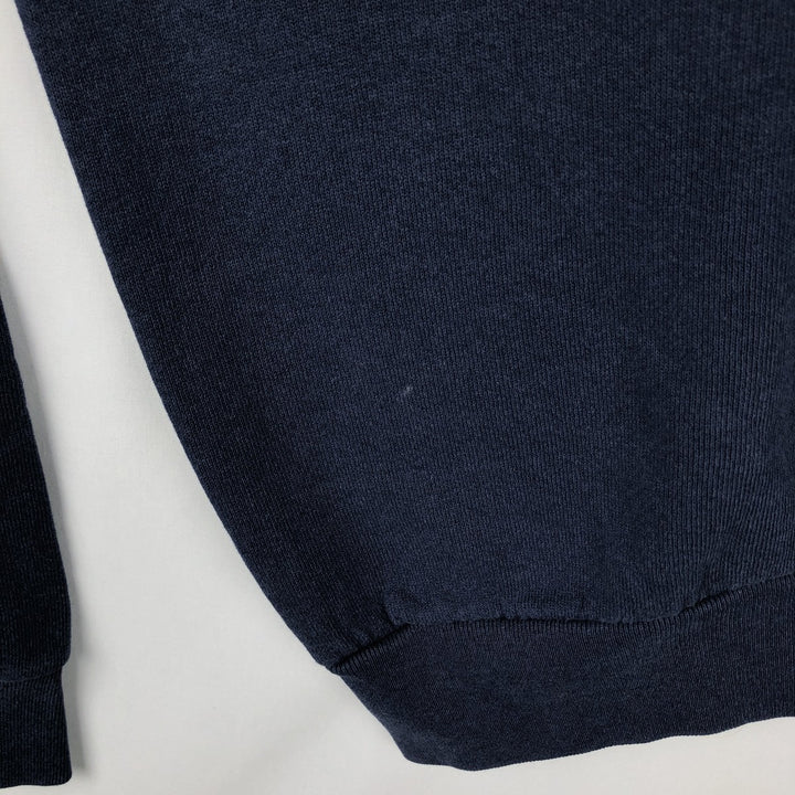 90'S Fruit of the Loom University of Wisconsin College Sweatshirt, Men's Size XL (Equivalent), Vintage unclear navy blue type Vintage Second Hand