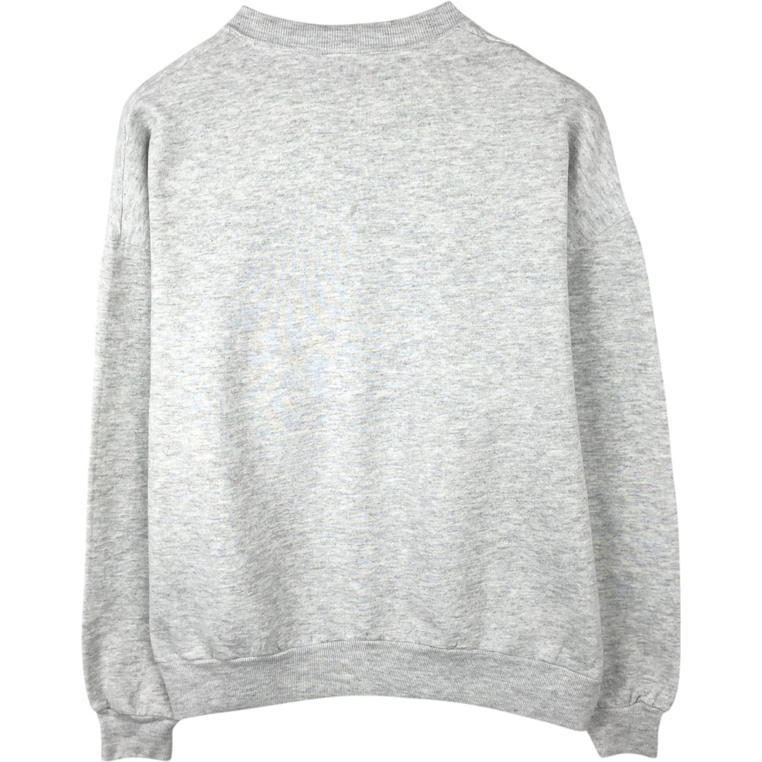 90'S Jerzees College Character Sweatshirt, Made in USA, Men's XL equivalent, Vintage cotton gray type Vintage Second Hand