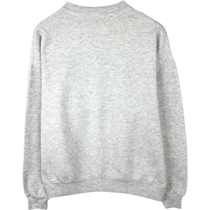 90'S Jerzees College Character Sweatshirt, Made in USA, Men's XL equivalent, Vintage cotton gray type Vintage Second Hand