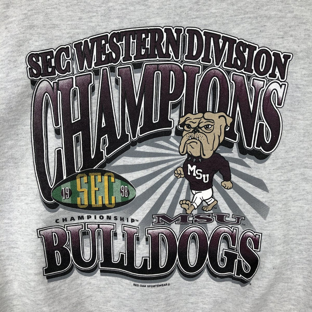 90'S Jerzees College Character Sweatshirt, Made in USA, Men's XL equivalent, Vintage cotton gray type Vintage Second Hand