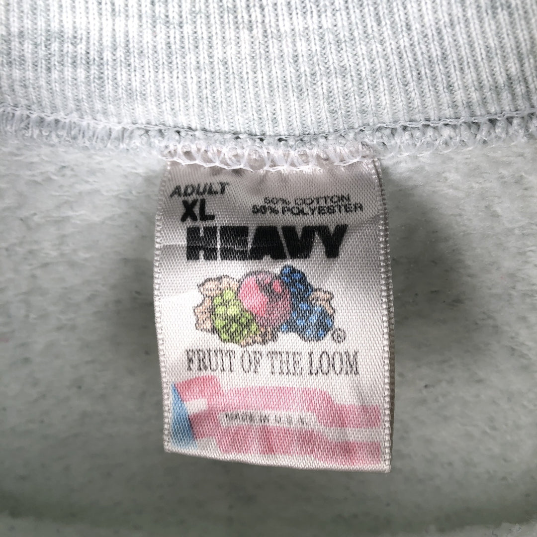 90'S Fruit of the Loom Iowa State University College Sweatshirt, Made in USA, Men's XL equivalent, Vintage cotton gray type Vintage Second Hand