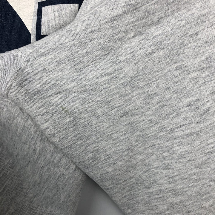 Jansport College Sweatshirt, Made in USA, Men's Size L (approx.), Long Sleeves, Double-Sided Print cotton gray type Vintage Second Hand