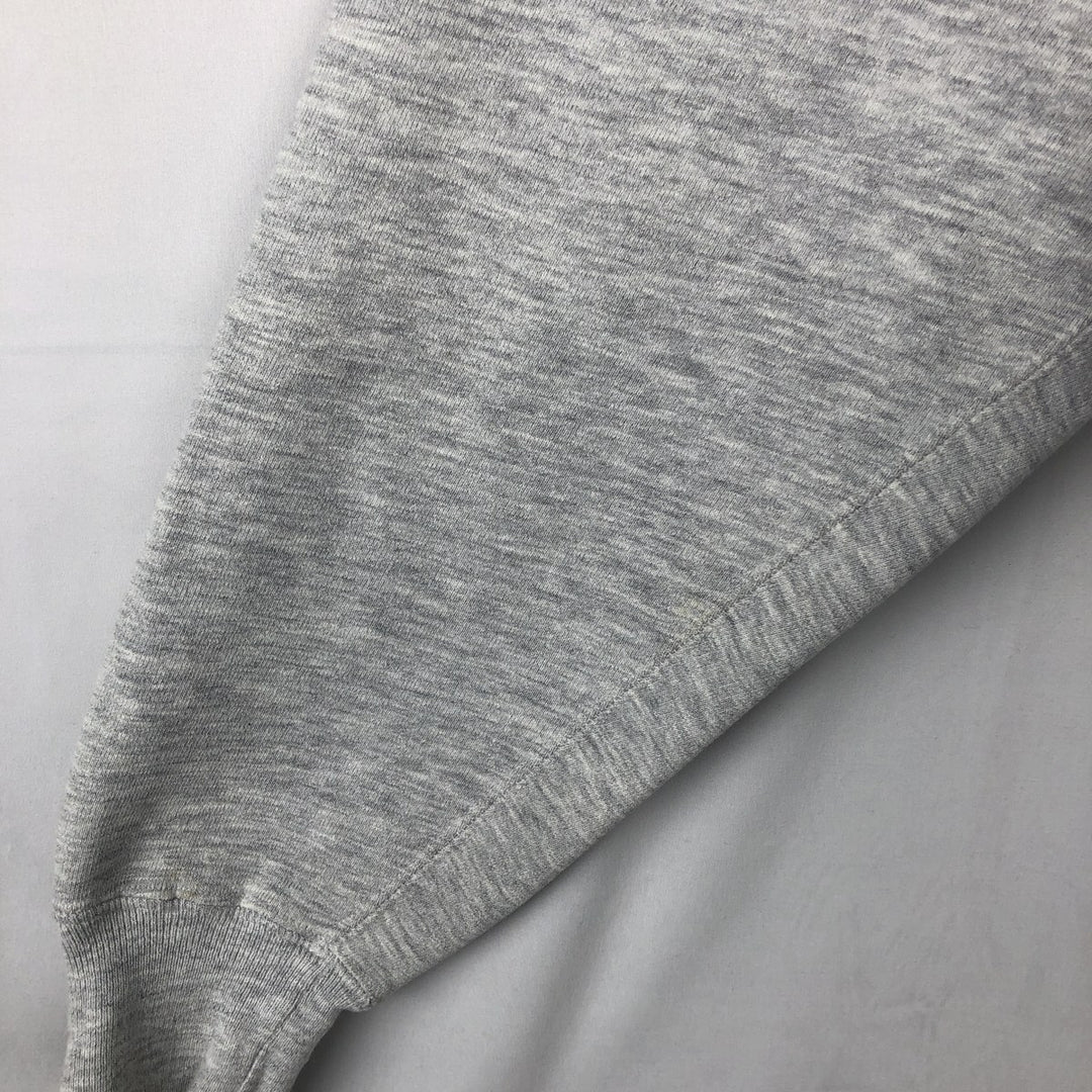 Jansport College Sweatshirt, Made in USA, Men's Size L (approx.), Long Sleeves, Double-Sided Print cotton gray type Vintage Second Hand