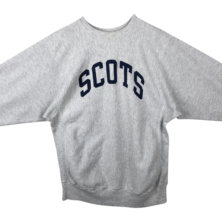 Vintage 90'S Champion Reverse Weave College Sweatshirt with Embroidered Tag, Men's Size XXL cotton gray type Vintage Second Hand