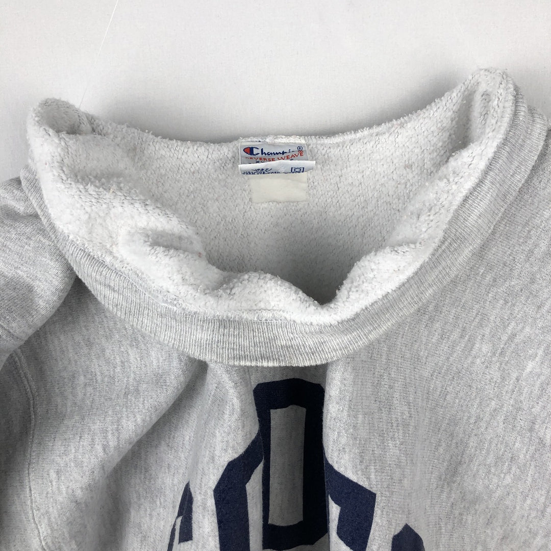 Vintage 90'S Champion Reverse Weave College Sweatshirt with Embroidered Tag, Men's Size XXL cotton gray type Vintage Second Hand