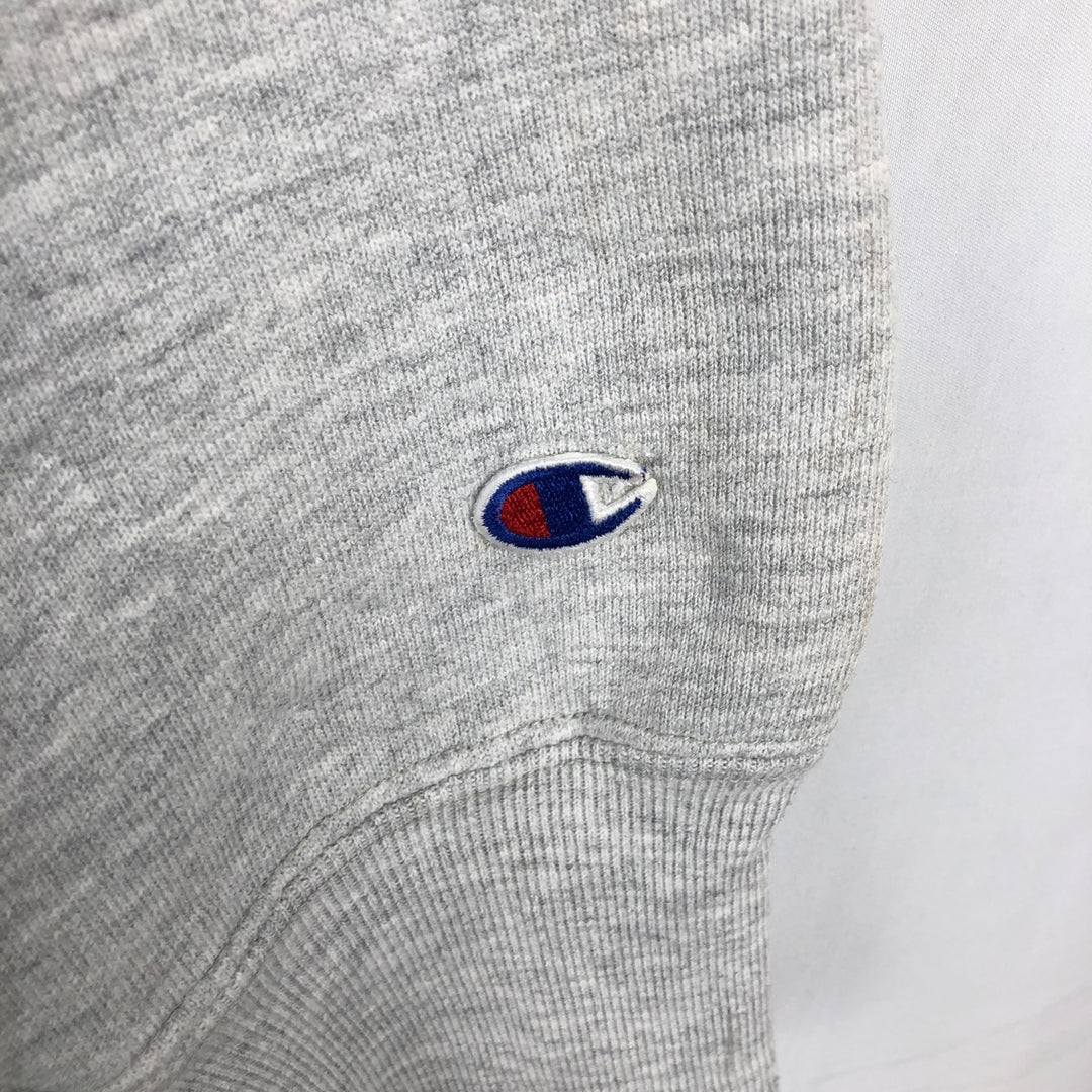 90'S Champion Reverse Weave Embroidered Tag College Sweatshirt Trainer Made in USA Men's XXL Vintage cotton gray type Vintage Second Hand