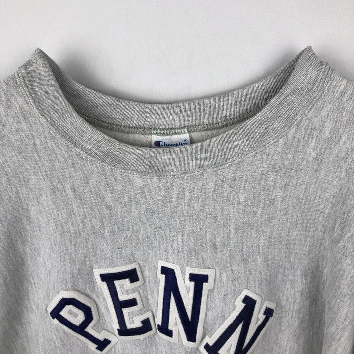 90'S Champion Reverse Weave Embroidered Tag College Sweatshirt Trainer Made in USA Men's XXL Vintage cotton gray type Vintage Second Hand