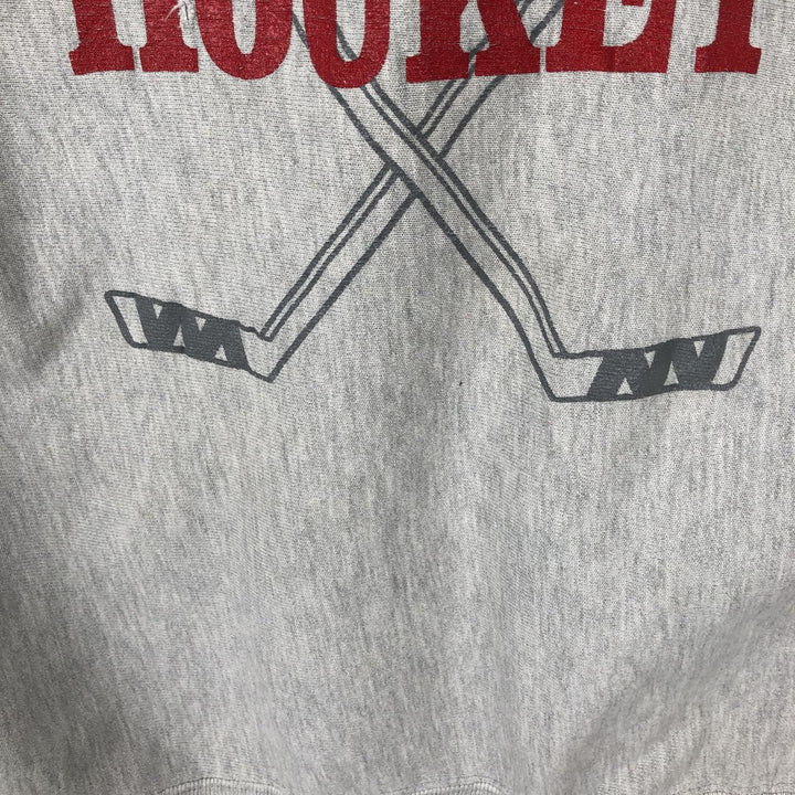 90'S Champion Reverse Weave University of Wisconsin College Sweatshirt with Embroidered Tag, Made in USA cotton gray type Vintage Second Hand