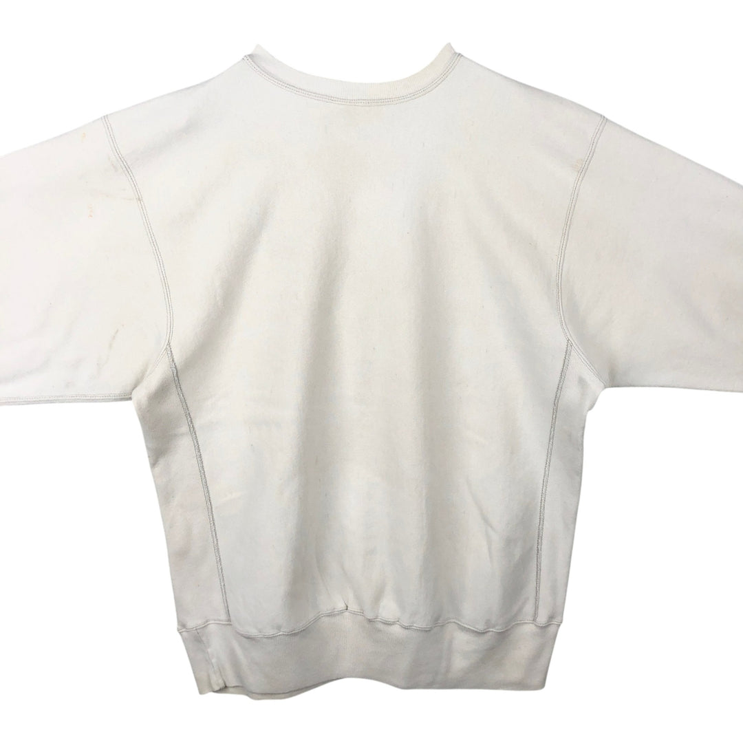 90'S Champion Reverse Weave Embroidered Tag College Sweatshirt Trainer Made in USA Men's XXL Vintage cotton pale white type Vintage Second Hand