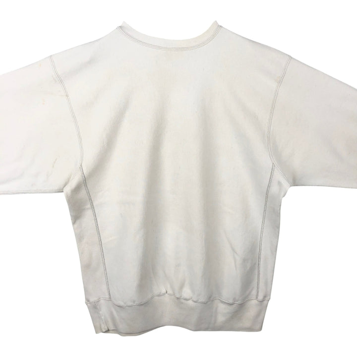 90'S Champion Reverse Weave Embroidered Tag College Sweatshirt Trainer Made in USA Men's XXL Vintage cotton pale white type Vintage Second Hand