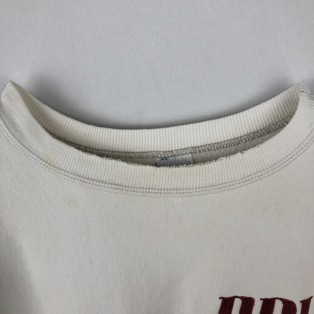 90'S Champion Reverse Weave Embroidered Tag College Sweatshirt Trainer Made in USA Men's XXL Vintage cotton pale white type Vintage Second Hand