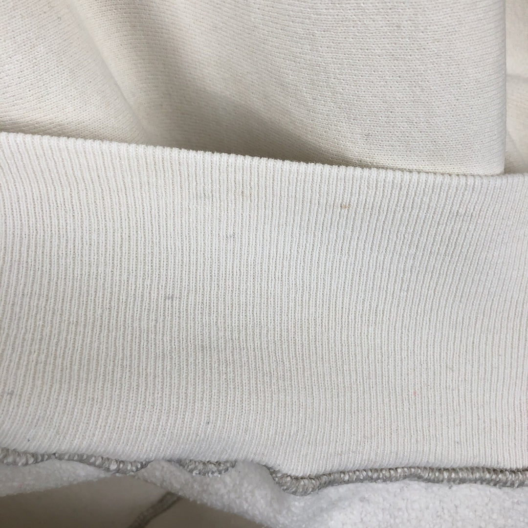 90'S Champion Reverse Weave Embroidered Tag College Sweatshirt Trainer Made in USA Men's XXL Vintage cotton pale white type Vintage Second Hand