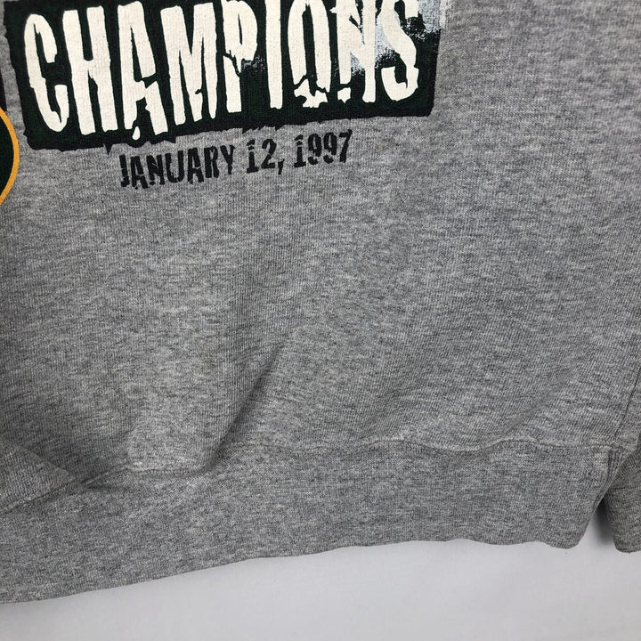 Vintage '90'S Starter NFL Green Bay Packers Printed Sweatshirt, Made in USA, Men's Size L cotton gray type Vintage Second Hand