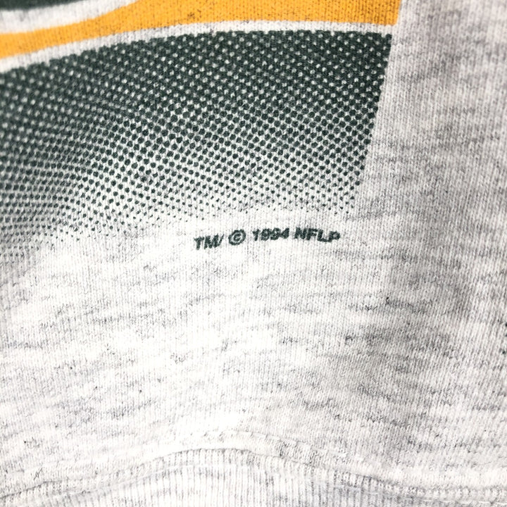Vintage 90'S SALEM NFL Green Bay Packers Print Sweatshirt, Made in USA, Men's Size L cotton gray type Vintage Second Hand