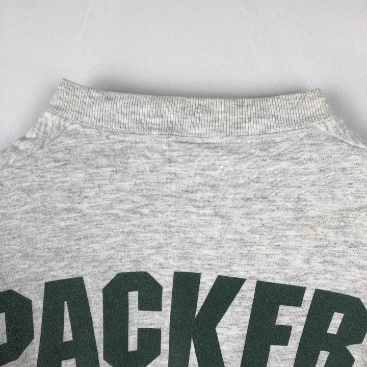 Vintage 90'S SALEM NFL Green Bay Packers Print Sweatshirt, Made in USA, Men's Size L cotton gray type Vintage Second Hand