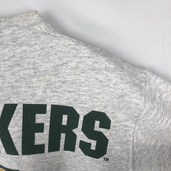 Vintage 90'S SALEM NFL Green Bay Packers Print Sweatshirt, Made in USA, Men's Size L cotton gray type Vintage Second Hand
