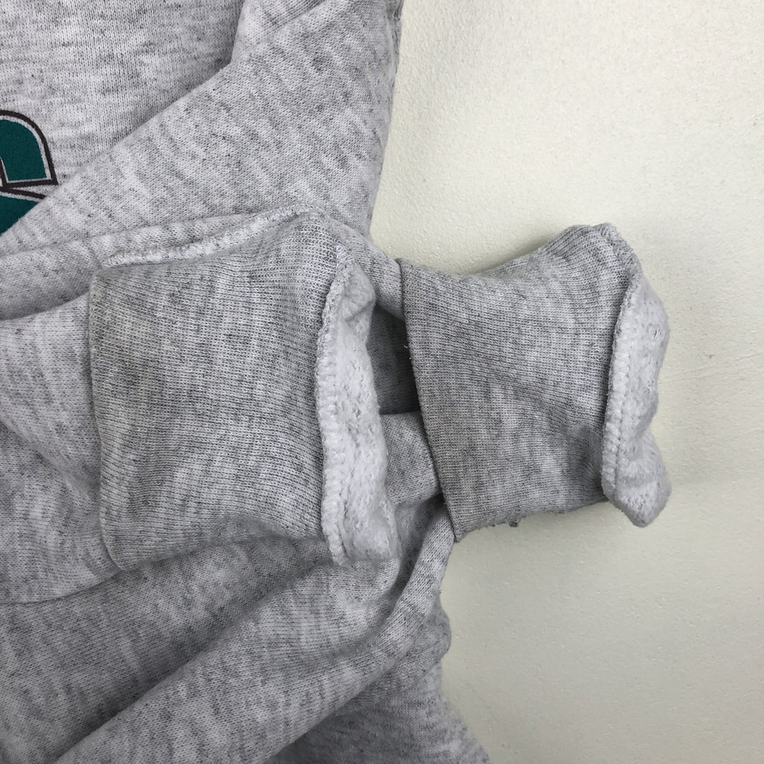 90'S Nutmeg NHL Anaheim Mighty Daks Print Sweatshirt, Made in USA, Men's XL (approx.) cotton gray type Vintage Second Hand
