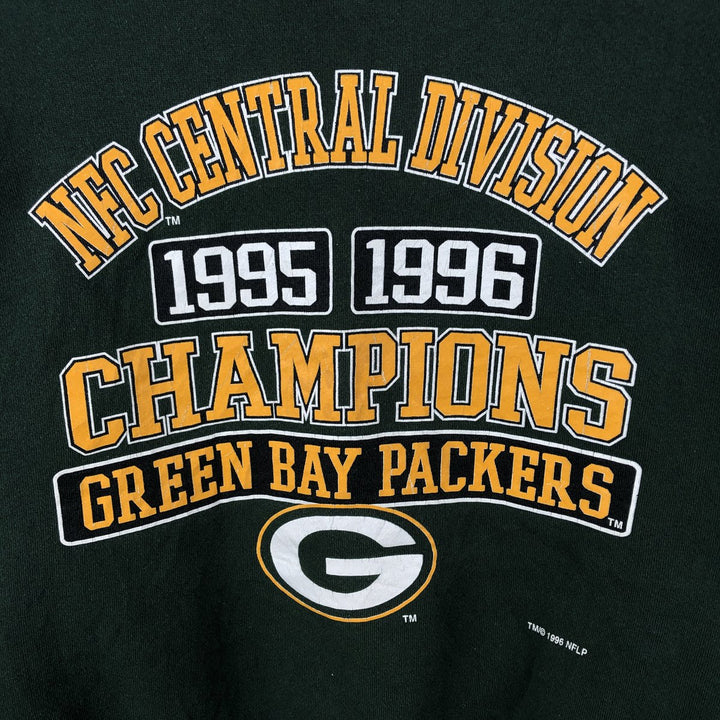 90'S LOGO7 NFL Green Bay Packers Print Sweatshirt, Men's Size XL (Equivalent), Vintage cotton green type Vintage Second Hand