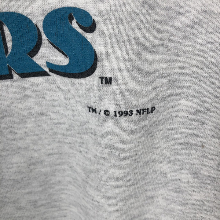 90'S Nutmeg NFL Jacksonville Jaguars Print Sweatshirt, Made in USA, Men's Size XL (approx.) cotton gray type Vintage Second Hand