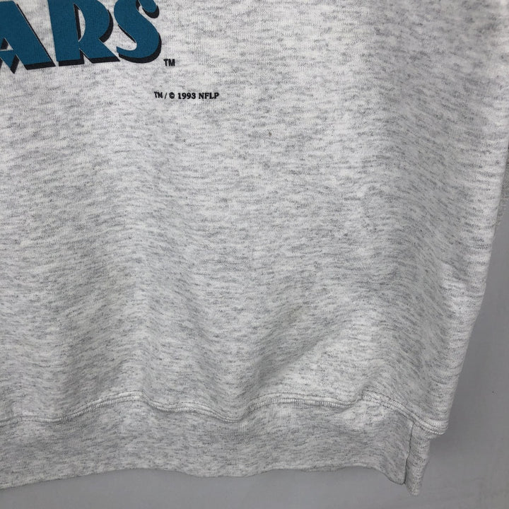90'S Nutmeg NFL Jacksonville Jaguars Print Sweatshirt, Made in USA, Men's Size XL (approx.) cotton gray type Vintage Second Hand