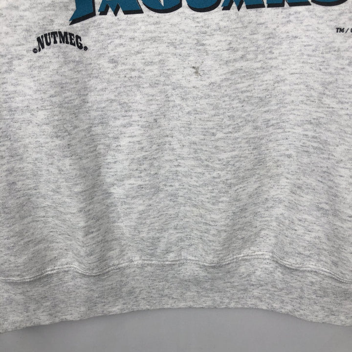90'S Nutmeg NFL Jacksonville Jaguars Print Sweatshirt, Made in USA, Men's Size XL (approx.) cotton gray type Vintage Second Hand