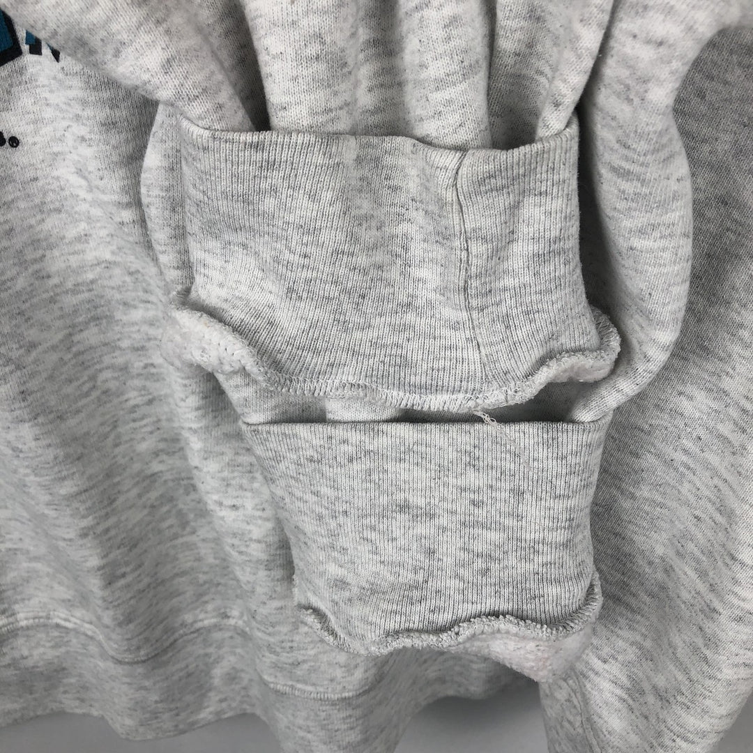 90'S Nutmeg NFL Jacksonville Jaguars Print Sweatshirt, Made in USA, Men's Size XL (approx.) cotton gray type Vintage Second Hand