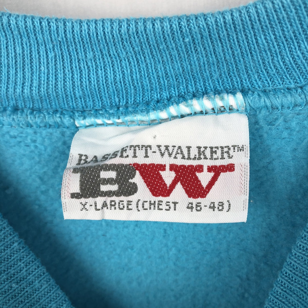 80'S BASSETT-WALKER MLB Minnesota Twins Print Sweatshirt, Made in USA, Men's XL (approx.) cotton Blue type light blue Vintage Second Hand