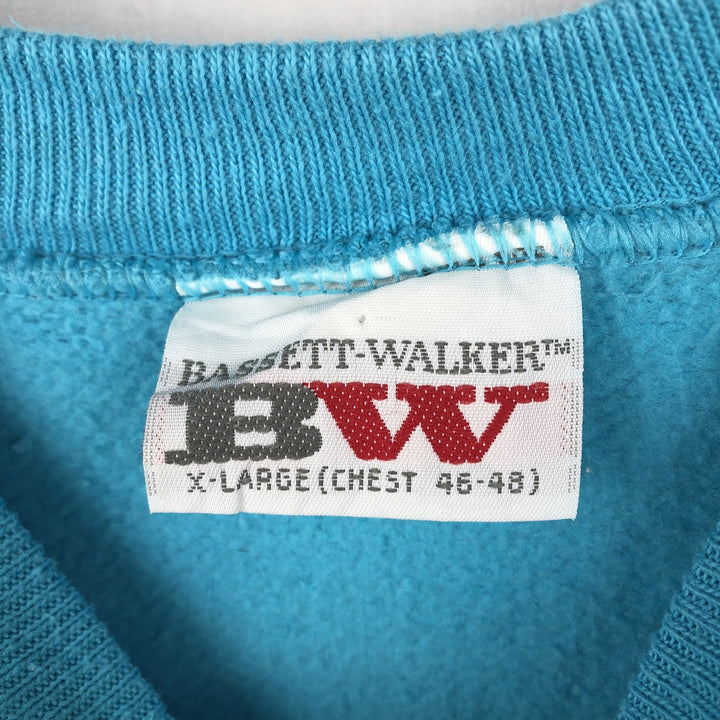 80'S BASSETT-WALKER MLB Minnesota Twins Print Sweatshirt, Made in USA, Men's XL (approx.) cotton Blue type light blue Vintage Second Hand