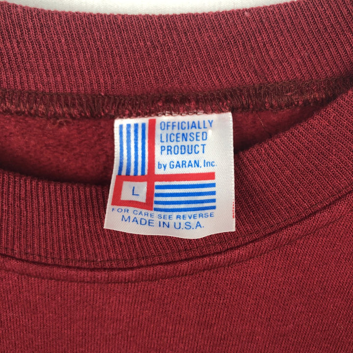 90'S GARAN NFL Washington Redskins Print Sweatshirt, Made in USA, Men's Size L (Equivalent), Vintage polyester red type Vintage Second Hand