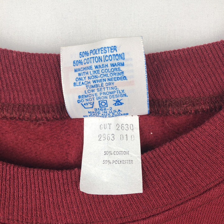 90'S GARAN NFL Washington Redskins Print Sweatshirt, Made in USA, Men's Size L (Equivalent), Vintage polyester red type Vintage Second Hand