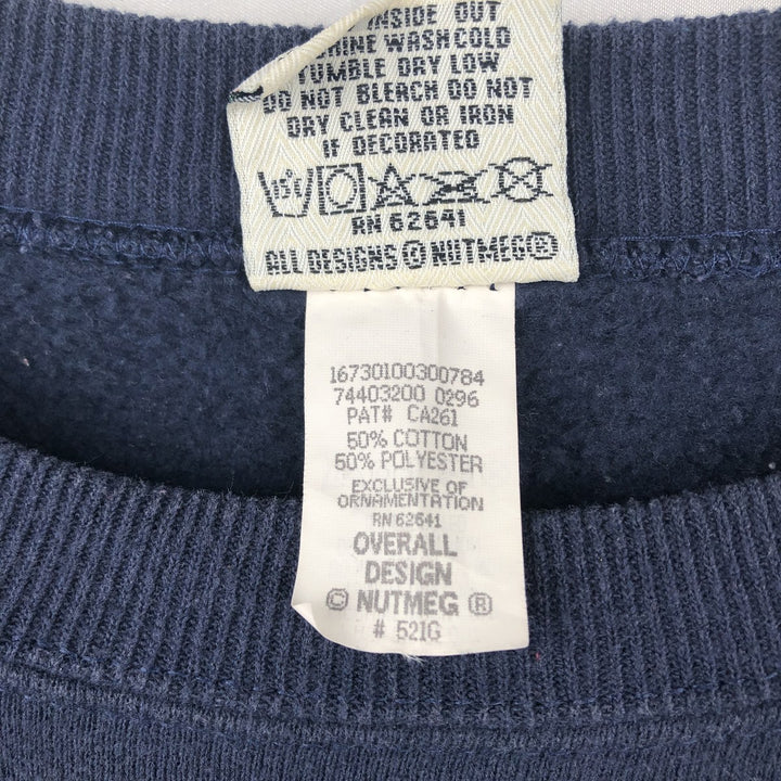 90'S Nutmeg NFL Dallas Cowboys Print Sweatshirt, Made in USA, Men's Size M (approx.), Vintage cotton navy blue type Vintage Second Hand