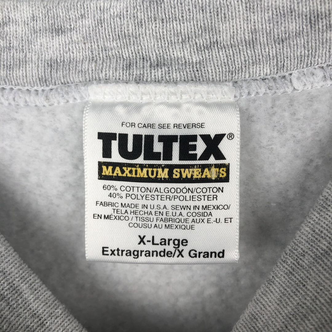 90'S TULTEX NFL Las Vegas Raiders Print Sweatshirt, Men's Size XL (Equivalent), Vintage cotton gray type Vintage Second Hand
