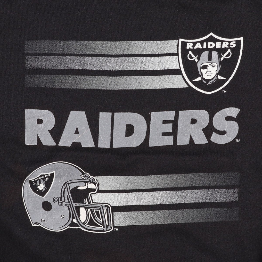 1990'S NFL Las Vegas Raiders Print Sweatshirt, Made in USA, Men's XL (approx.), Vintage cotton black type Vintage Second Hand