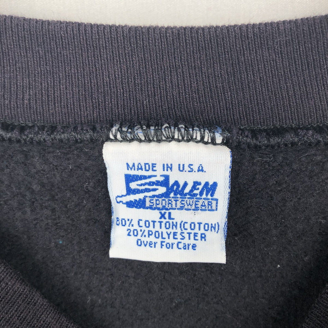 Vintage 90'S SALEM NFL Carolina Panthers Print Sweatshirt, Made in USA, Men's Size XL cotton black type Vintage Second Hand