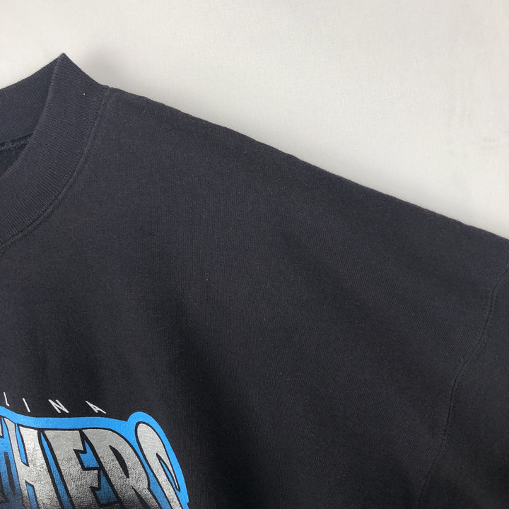 Vintage 90'S SALEM NFL Carolina Panthers Print Sweatshirt, Made in USA, Men's Size XL cotton black type Vintage Second Hand