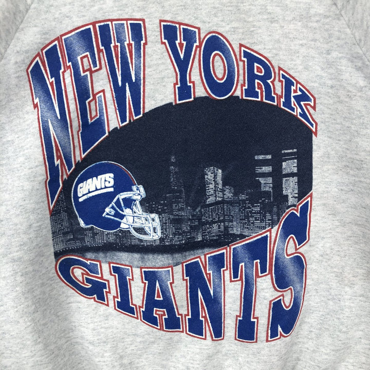 90'S Fruit of the Loom NFL New York Giants Print Sweatshirt, Made in USA, Men's Size L (approx.) cotton gray type Vintage Second Hand
