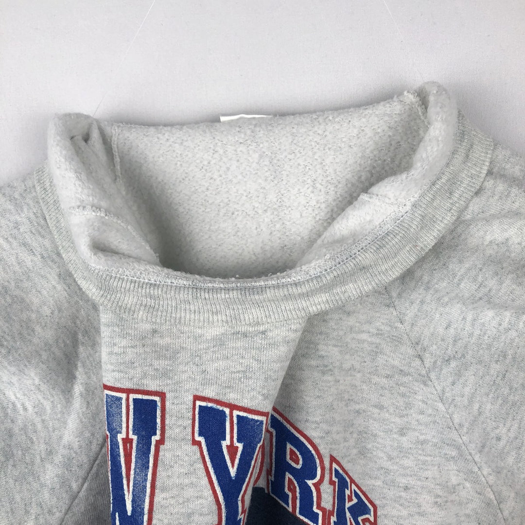 90'S Fruit of the Loom NFL New York Giants Print Sweatshirt, Made in USA, Men's Size L (approx.) cotton gray type Vintage Second Hand