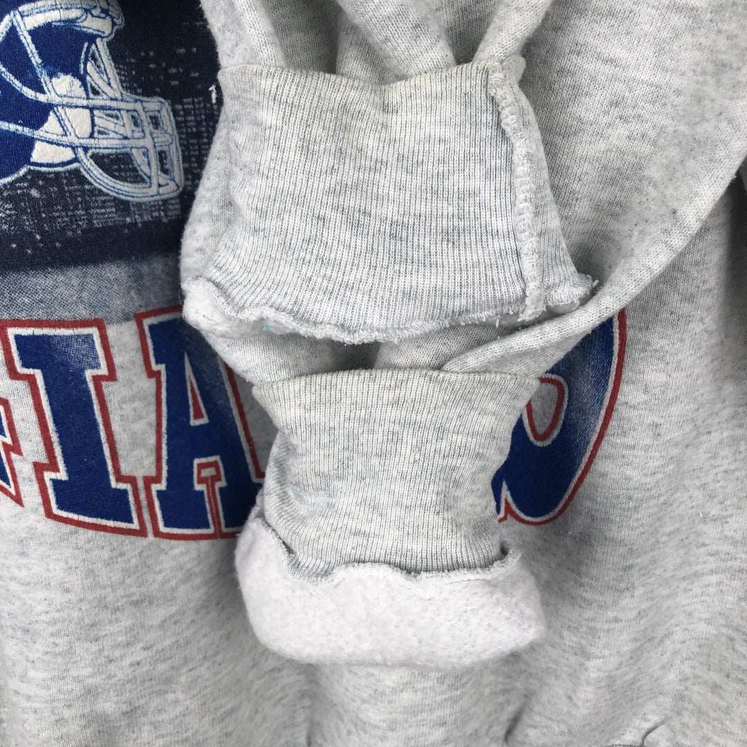 90'S Fruit of the Loom NFL New York Giants Print Sweatshirt, Made in USA, Men's Size L (approx.) cotton gray type Vintage Second Hand