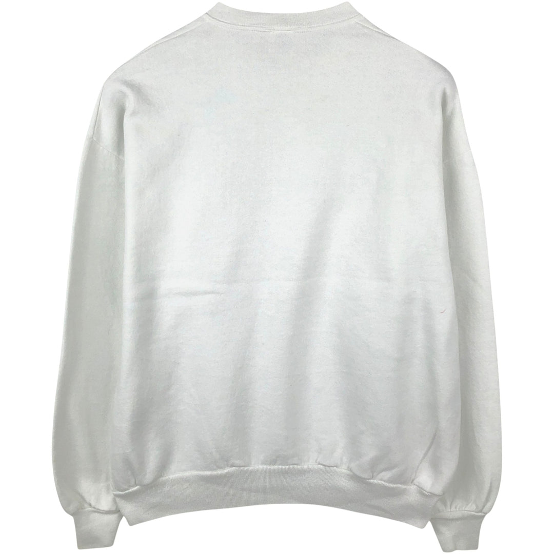 90'S Jerzees Printed Sweatshirt, Made in USA, Men's XL, Vintage cotton white type Vintage Second Hand