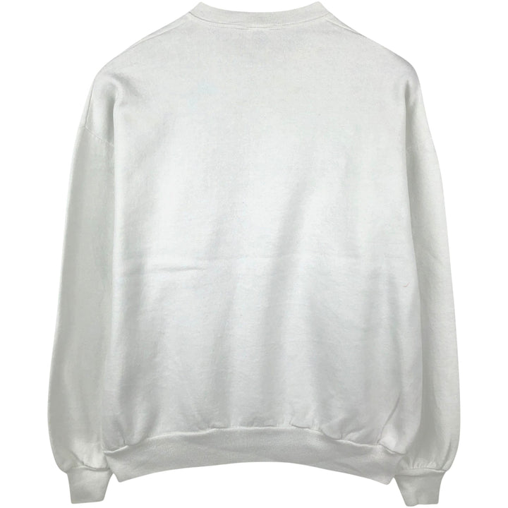 90'S Jerzees Printed Sweatshirt, Made in USA, Men's XL, Vintage cotton white type Vintage Second Hand