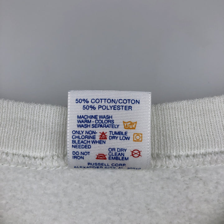 90'S Jerzees Printed Sweatshirt, Made in USA, Men's XL, Vintage cotton white type Vintage Second Hand