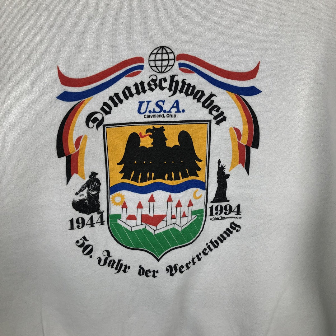 90'S Jerzees Printed Sweatshirt, Made in USA, Men's XL, Vintage cotton white type Vintage Second Hand