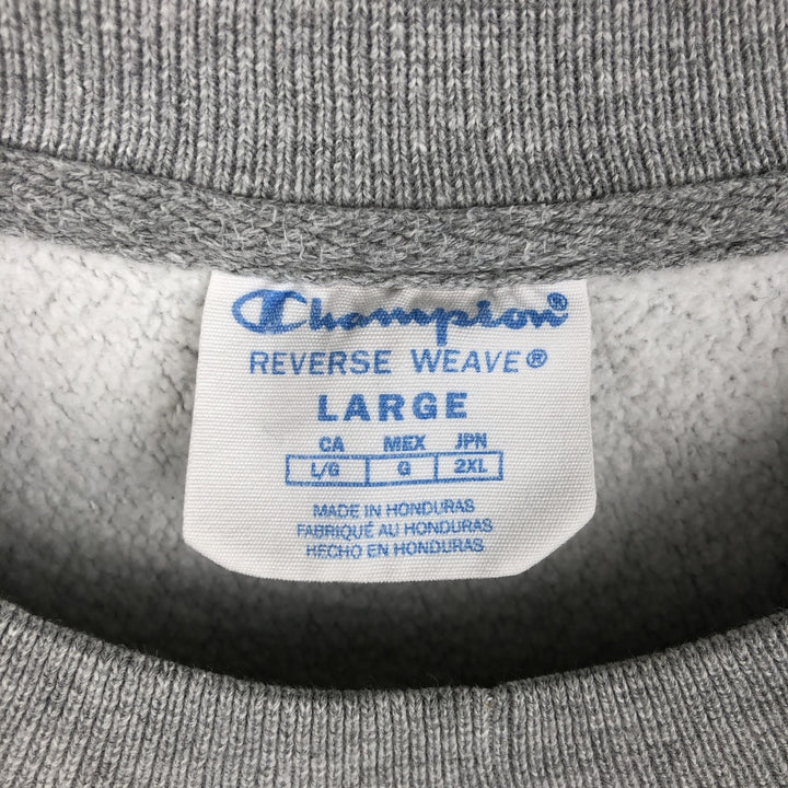 Champion REVERSE WEAVE Reverse Weave College Sweatshirt Trainer Men's L size unclear gray type Vintage Second Hand