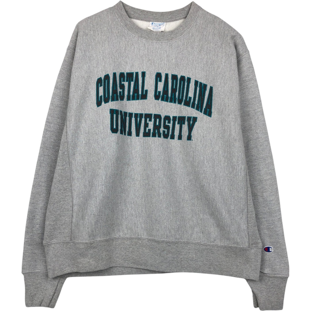 Champion REVERSE WEAVE Reverse Weave College Sweatshirt Trainer Men's L size cotton gray type Vintage Second Hand