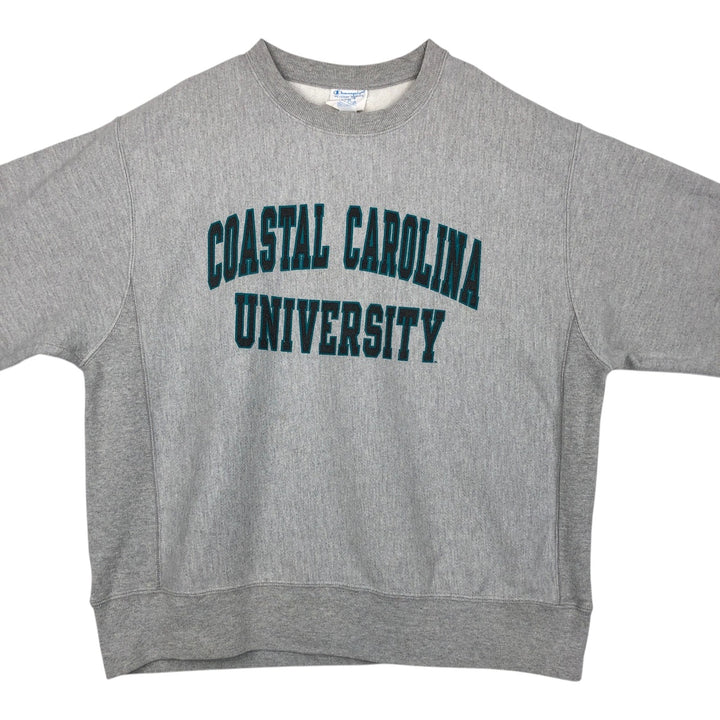 Champion REVERSE WEAVE Reverse Weave College Sweatshirt Trainer Men's L size cotton gray type Vintage Second Hand