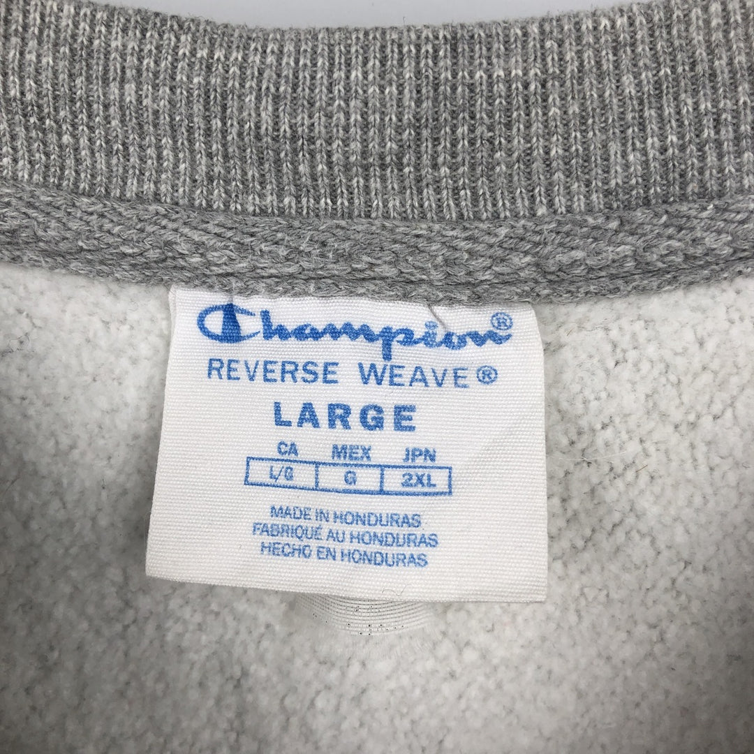 Champion REVERSE WEAVE Reverse Weave College Sweatshirt Trainer Men's L size cotton gray type Vintage Second Hand