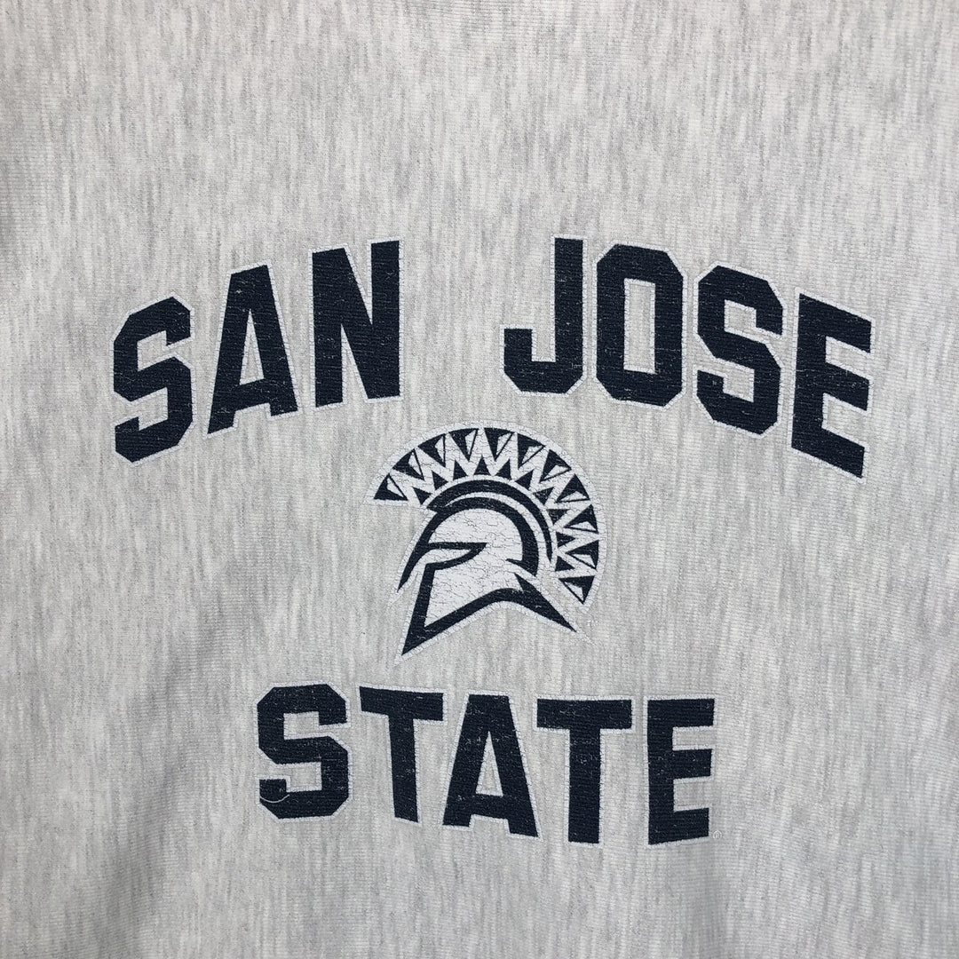 00'S Champion Original Reverse Weave 3-row Print College Sweatshirt Trainer Men's L size cotton gray type Vintage Second Hand
