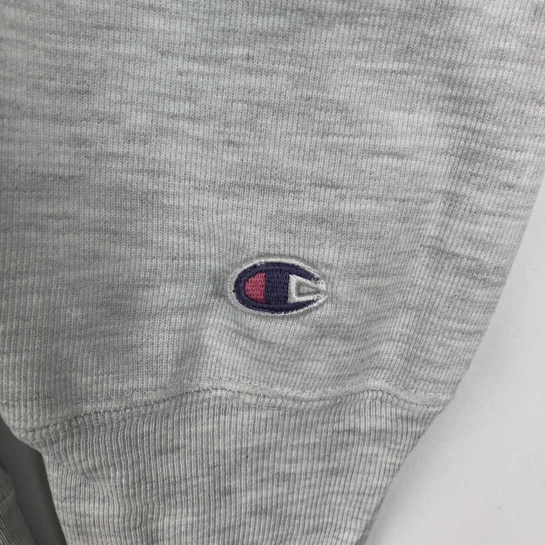 00'S Champion Original Reverse Weave 3-row Print College Sweatshirt Trainer Men's L size cotton gray type Vintage Second Hand
